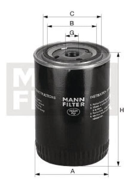 Mann-filter w 68 фільтр оливи renault clio twingo Зі Шроту