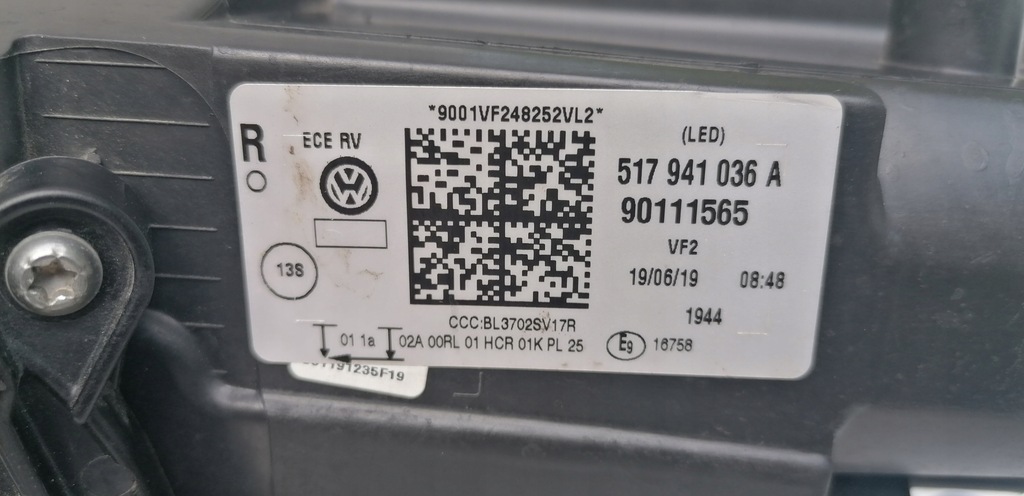 фото №13, Vw golf sportsvan lift full led лампа права перед 517941036a