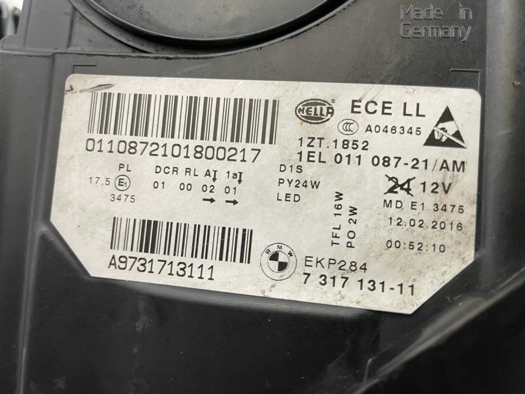 фото №16, Bmw 5 f10 f11 lci ксенон некорректируемый лампа левая правый