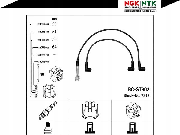 фото №10, Шланг зажигание rc-st902 seat arosa/ib ngk 7313