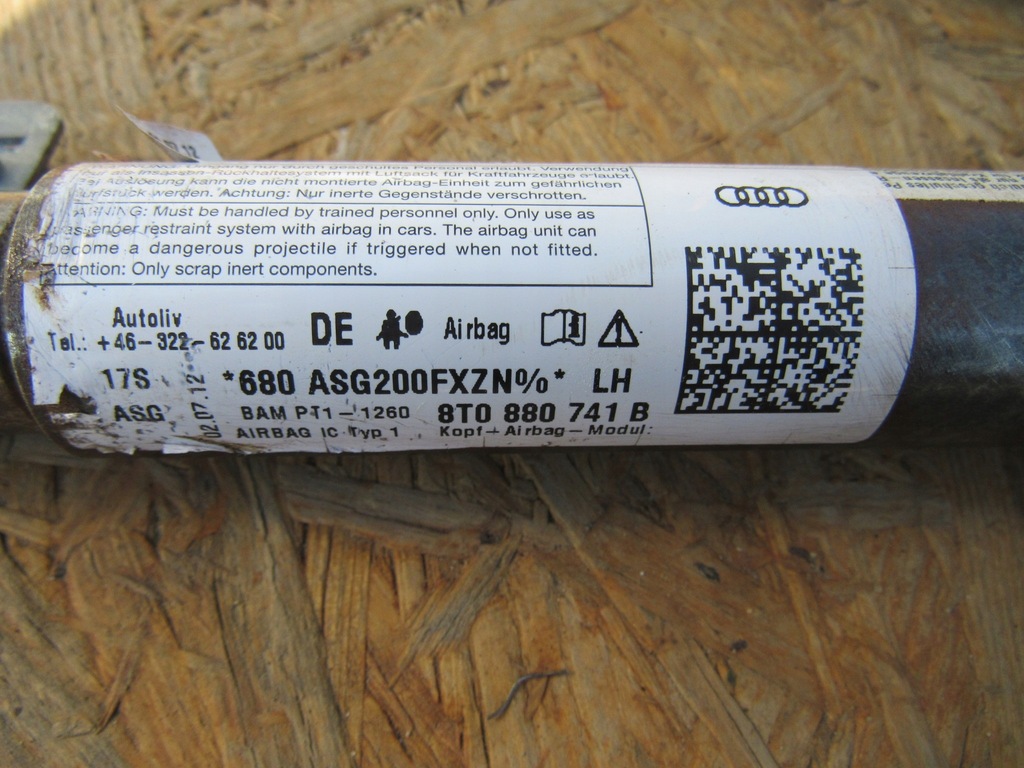 фото №14, Audi a5 s5 8t шторка безопасности боковая правая левая подушка безопасности