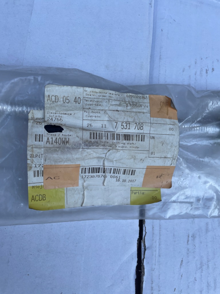 фото №6, Трос тяга переключения передач mini r53 nowa оригинал mini