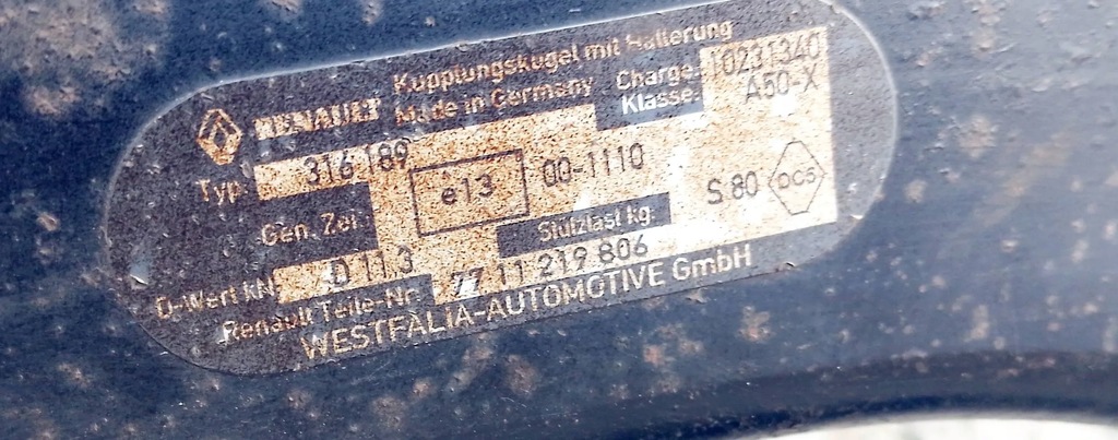 фото №2, Renault espace iv lift hak буксировочный