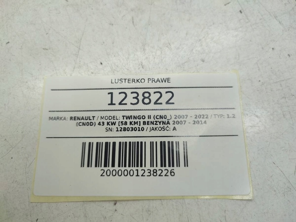 фото №10, Дзеркало праве механічний renault twingo ii eu