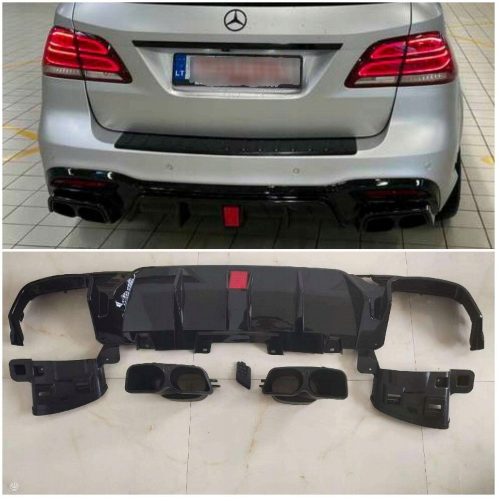 фото №8, Mercedes w166 x166 gle63 amg диффузор black с насадки