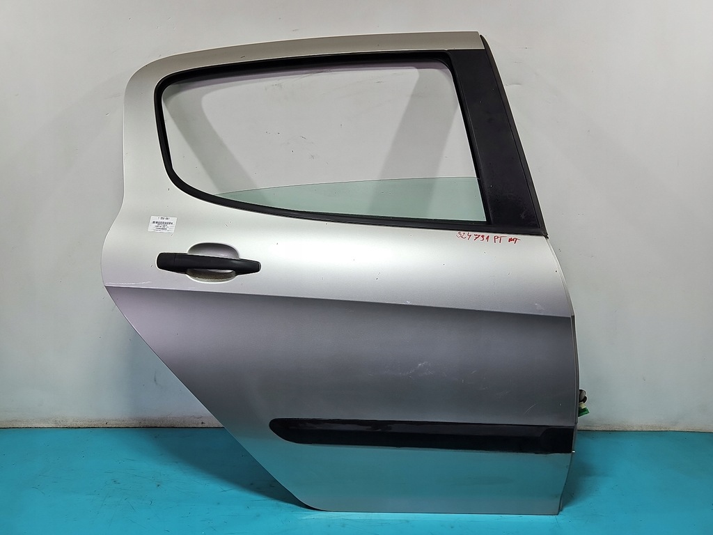 фото №1, Дверь задняя правое peugeot 308 i hb серебристый etsc