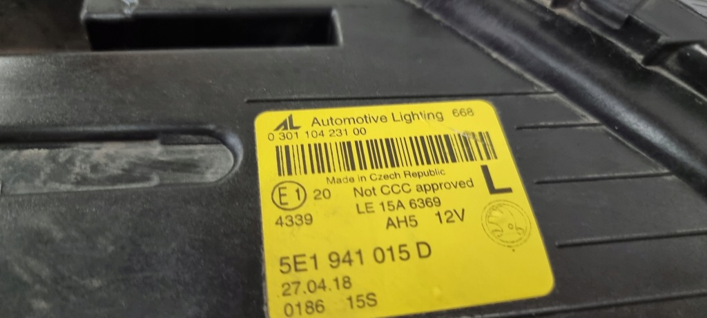 фото №8, Лампа передняя левая skoda octavia iii 3 lift full led