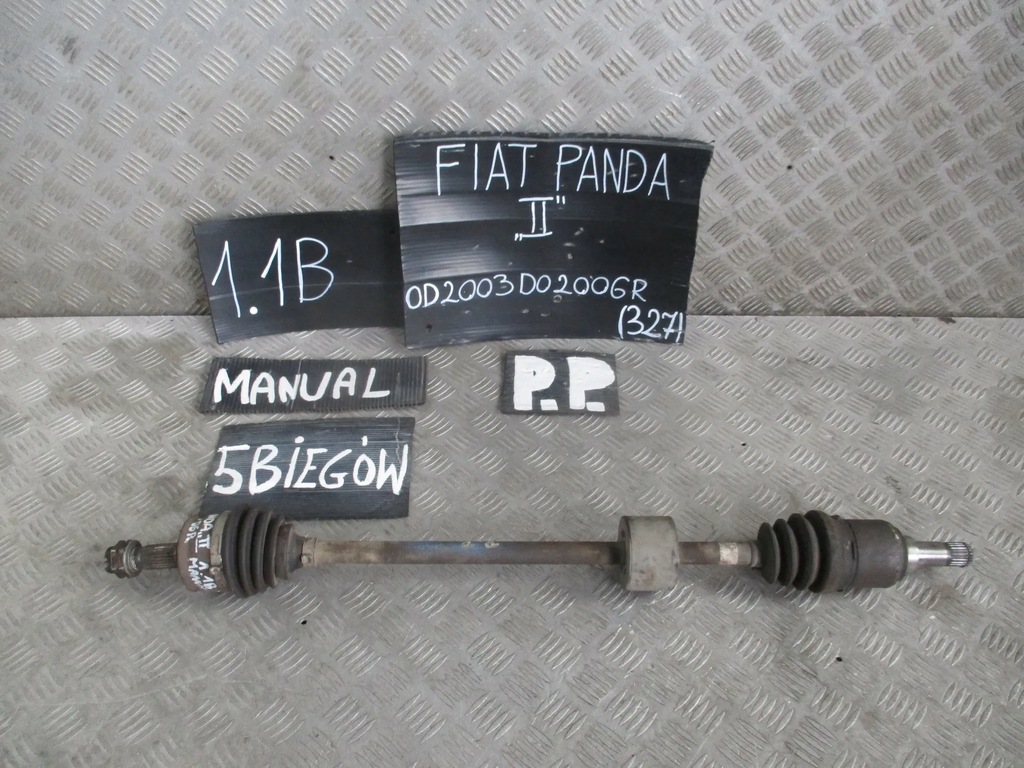 фото №6, Półloś правый перед fiat panda ii 03-06r 1.1b лак 783 niebieska
