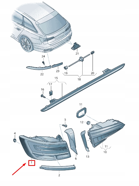 фото №1, Audi a6 c8 rear left задний фонарь 4k5945223b