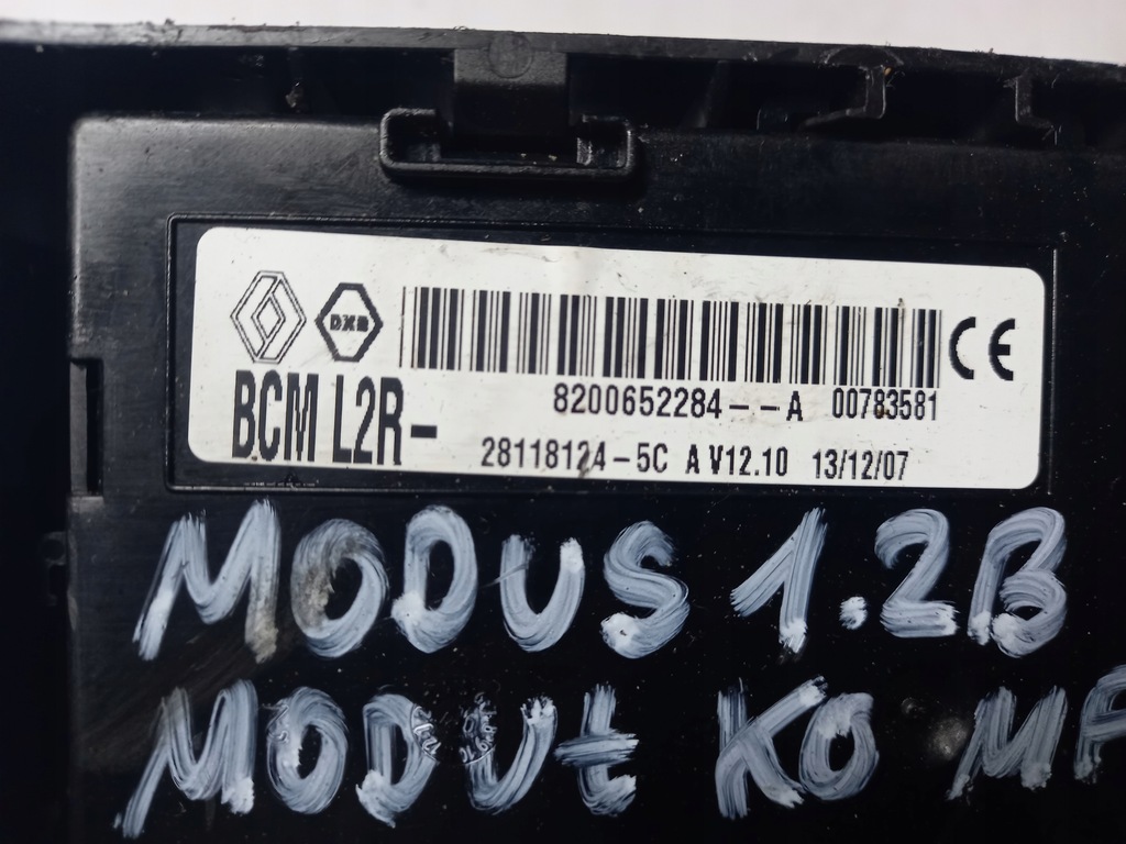 фото №4, Блок управления модуль renault modus 1.2b 8200652284a