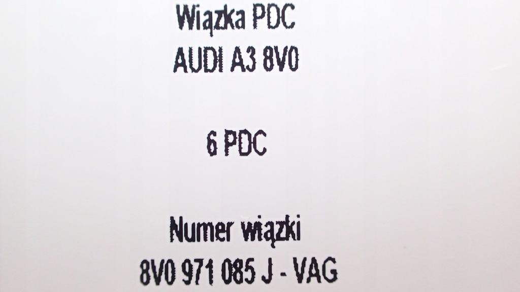 фото №9, Джгут бампера перед pdc audi a3 8v0971085j
