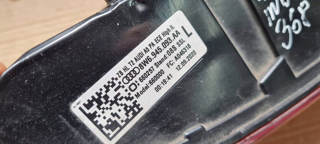 фото №11, Rs5 8w lift s5 a5 лампа ліва led лівий задня sportback 8w6945093aa