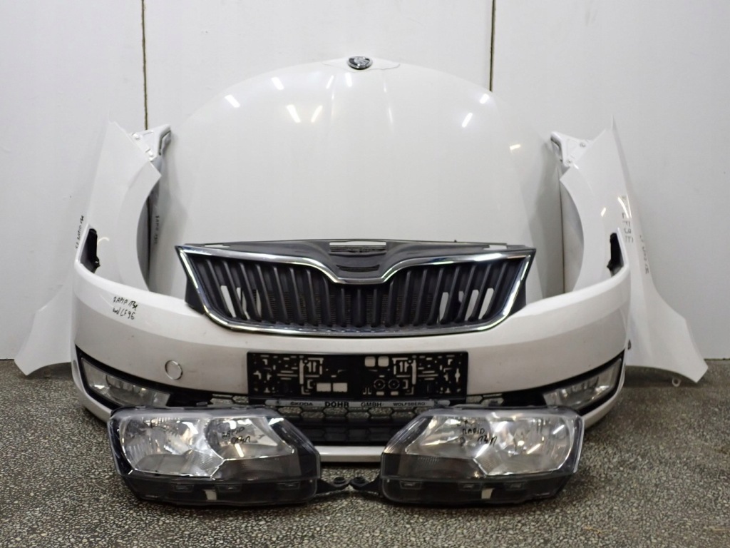 фото №1, Kompletny перед капот лампы бампер europa skoda rapid lf9e 1.2 tsi 13r