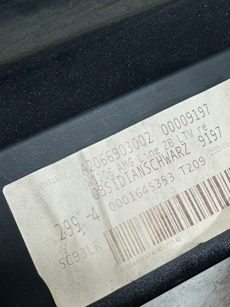 фото №11, Mercedes c-klasa w206 a206 amg накладка молдинг поріг поріг
