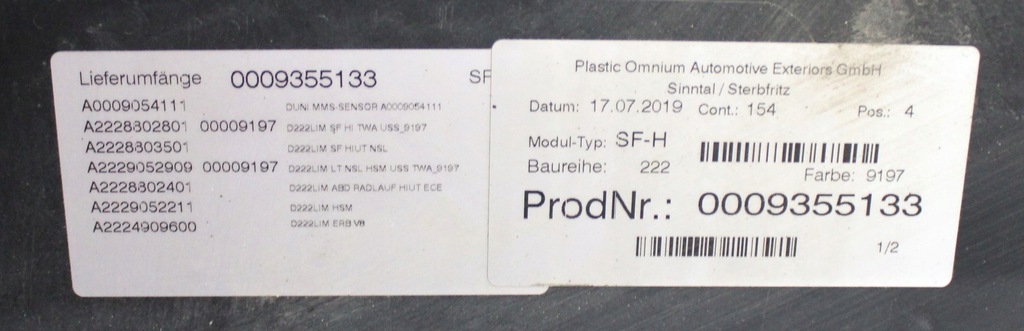 фото №9, Mercedes s klasa w222 lift amg бампер задня задній org + dół