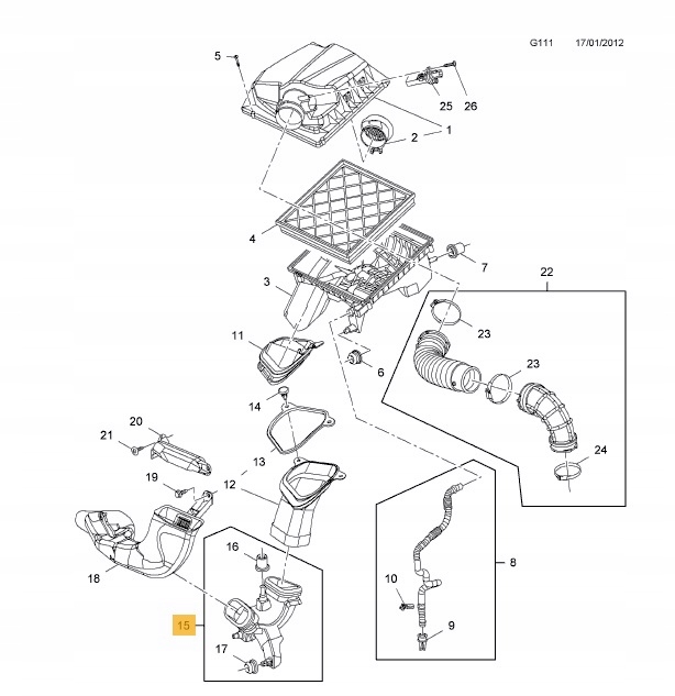 фото №4, Оригинальный номер opel резонатор фильтра труба astra j iv оригинал