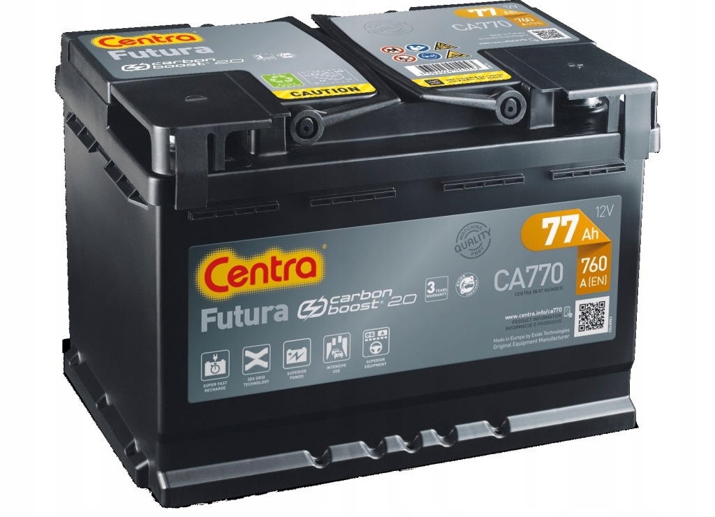 фото №4, Акумулятор centra futura 77ah 760a новий model