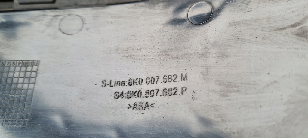 фото №13, S4 b8 lift решётка бампера правая правый перед 8k0807682p