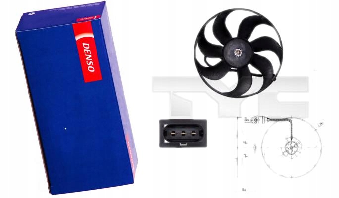 фото №1, Denso der32005 вентилятор, охолодження двигуна