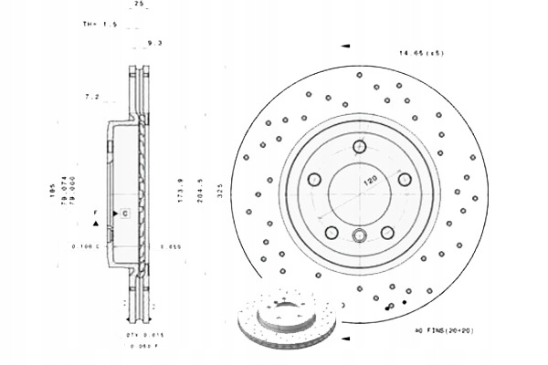 фото №1, Brembo 09.8952.1x диск гальмівна