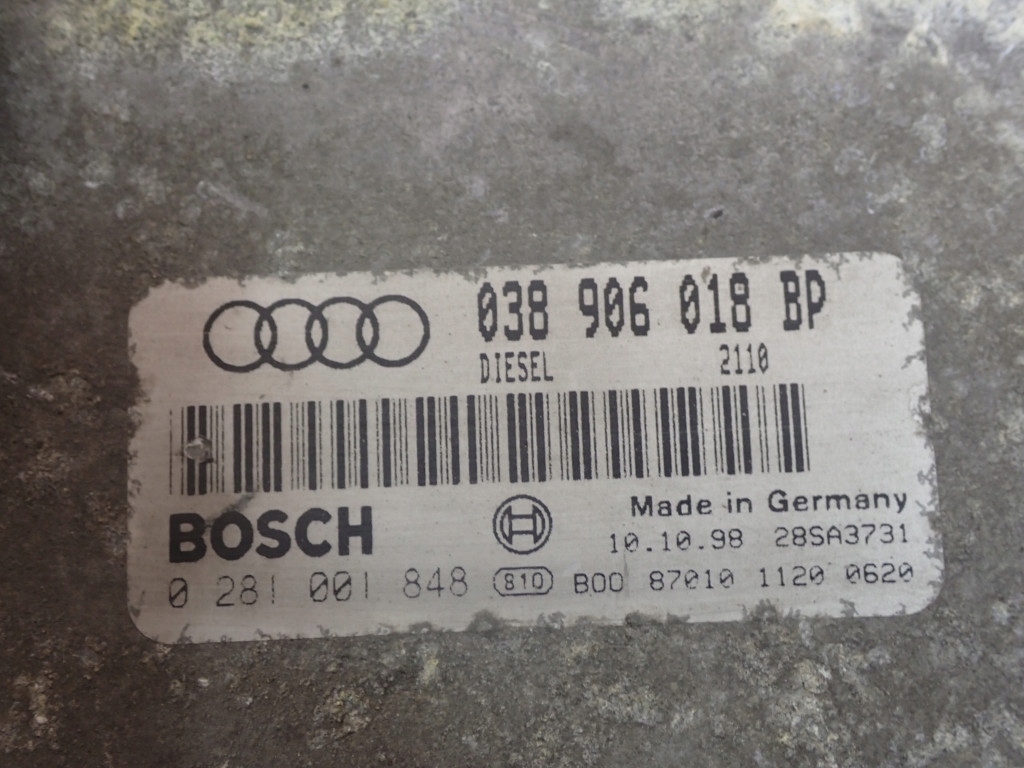 фото №6, Audi a3 8l 96-00 1.9 tdi бортовий комп'ютер двигуна 0281001848 038906018bp