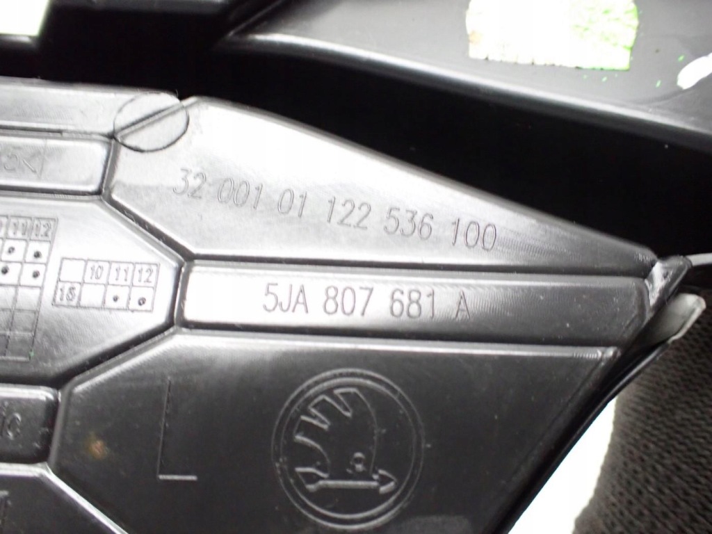 фото №4, Решітка решітка радіатора бампера лівий перед 5ja807681a lift skoda rapid 17r