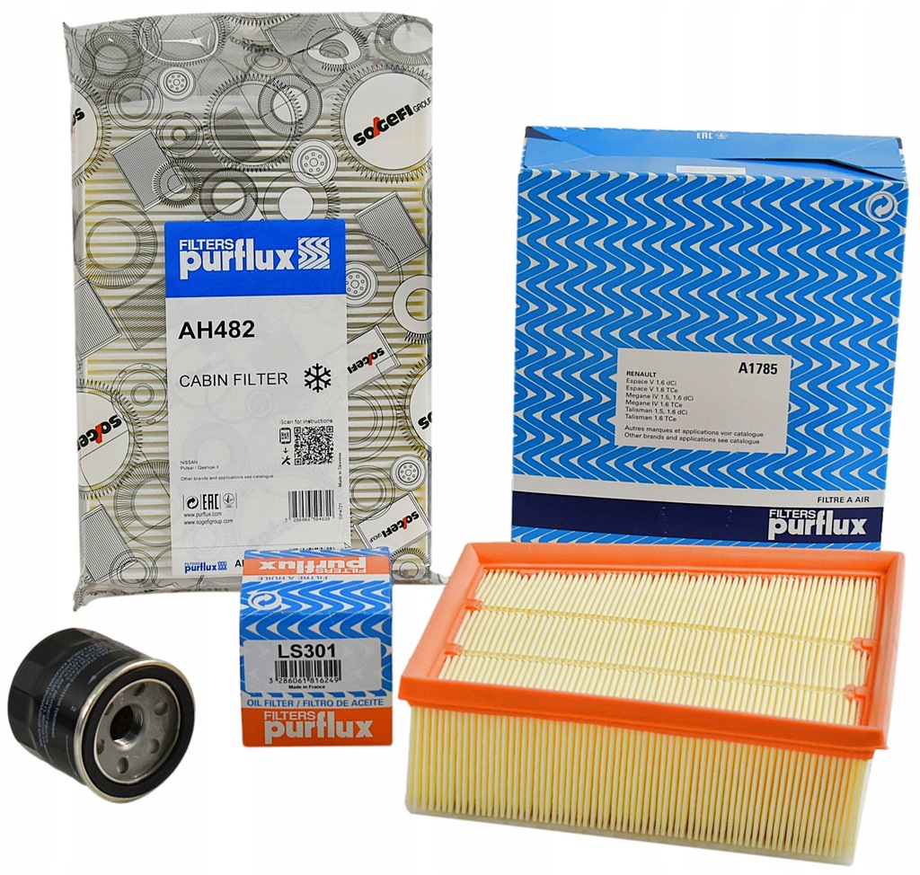 фото №1, Purflux набор фильтров renault espace v 1.6 tce