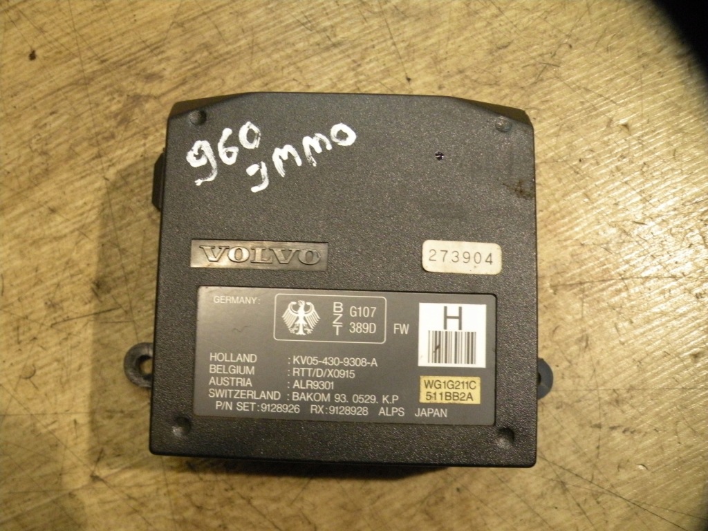 фото №1, Модуль иммобилайзер volvo 960 v90 9128926 9128928