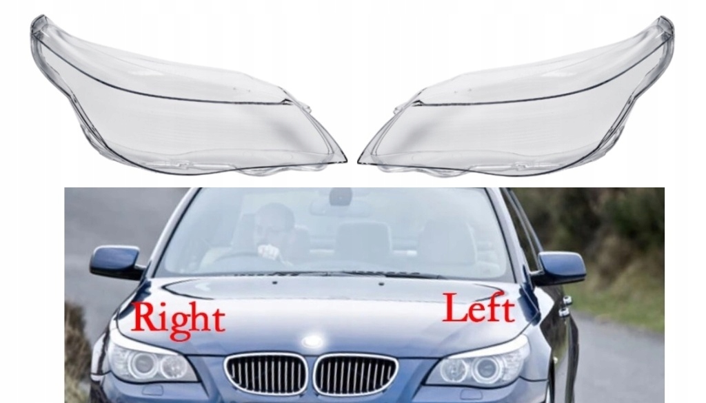 фото №14, Стекло фары стекло фара автомобильный лампа p+l 2sz bmw 5 e60 e60 2003-2007r.