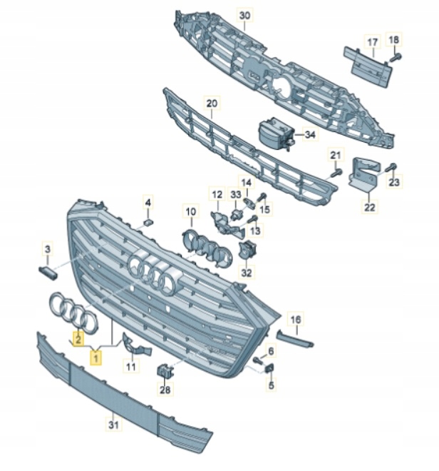 фото №10, Решётка радиатора радиатора решётка радиатора audi s8 4n0853651gru6