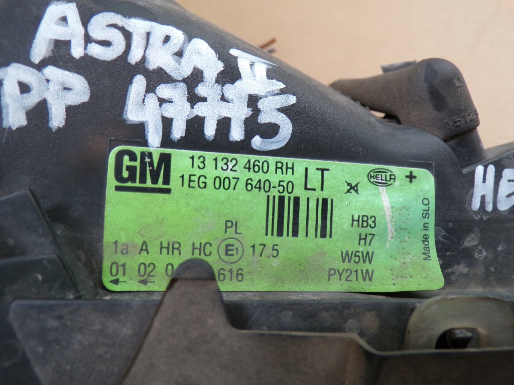 Astra ii фара правий перед 13132460lt Доставка