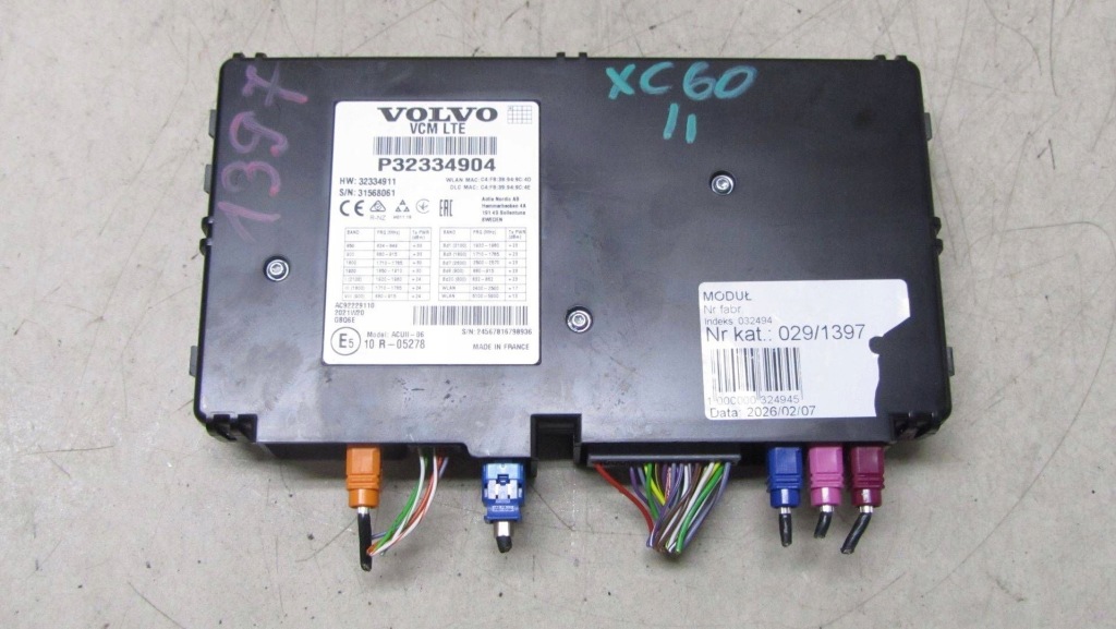 Купить Volvo xc60 ii блок управления vce lte 32334904 17-