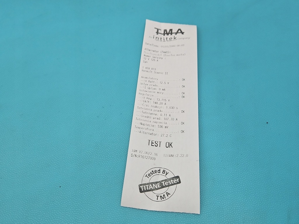 фото №8, Test генератор renault scenic ii 8200290217 1.9 dci