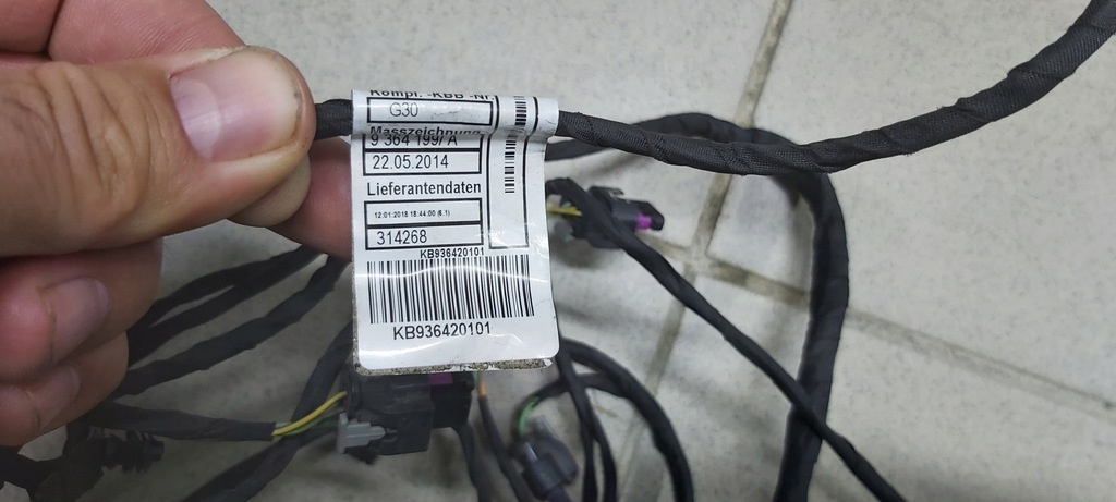 фото №7, Жгут бампера задняя pdc трубопровод bmw g30 g31 оригинальный номер 9364199