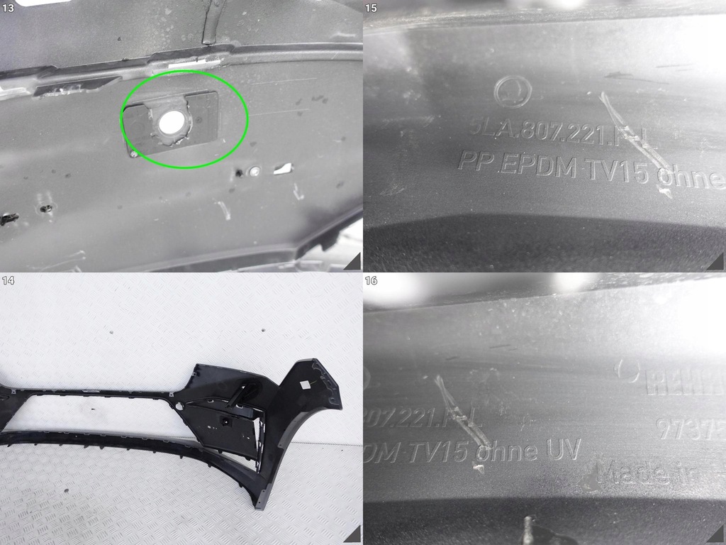 фото №11, Skoda enyaq iv 5la sportline electric 20- бампер перед pdc/spryskiwacze