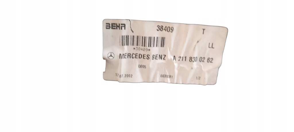 фото №12, Обігрівач кондиціонера mercedes w211 a2118300262