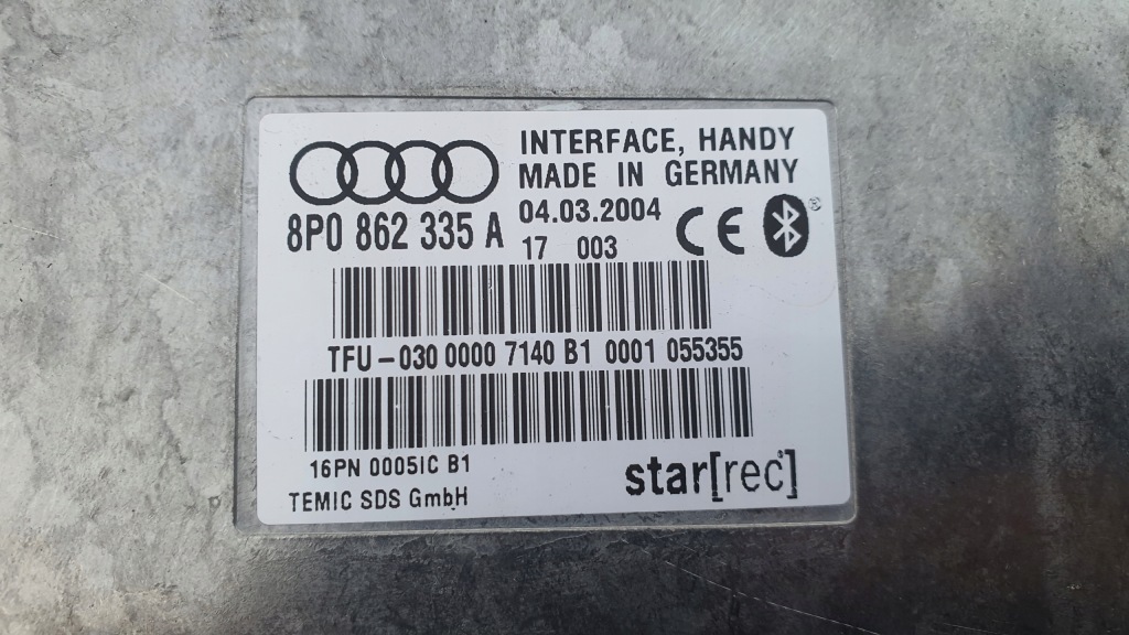 фото №2, Модуль bleutooth audi 8p0862335a