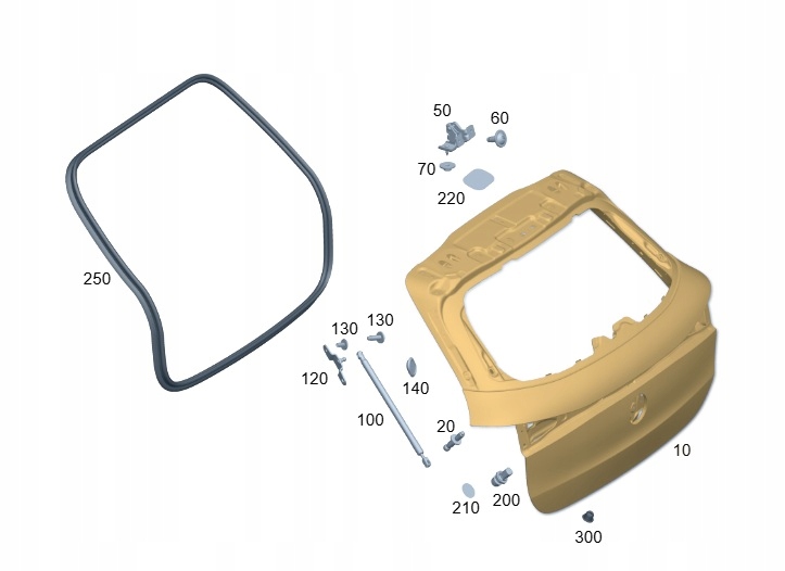 фото №1, Крышка багажника задняя багажника mercedes eqb x243