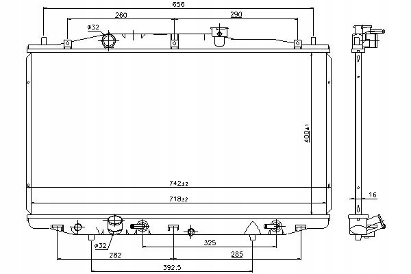 Купить Nissens радиатор воды honda accord vii 2.4 cl9