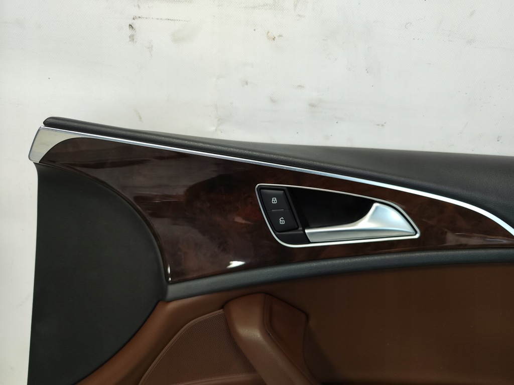 фото №8, Обшивка дверь перед правый кожа audi a6 c7 коричневый