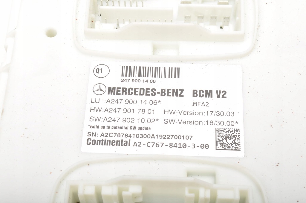 фото №7, Mercedes w247 w177 1.5 бортовой компьютер модуль блок управления bcm a2479001406