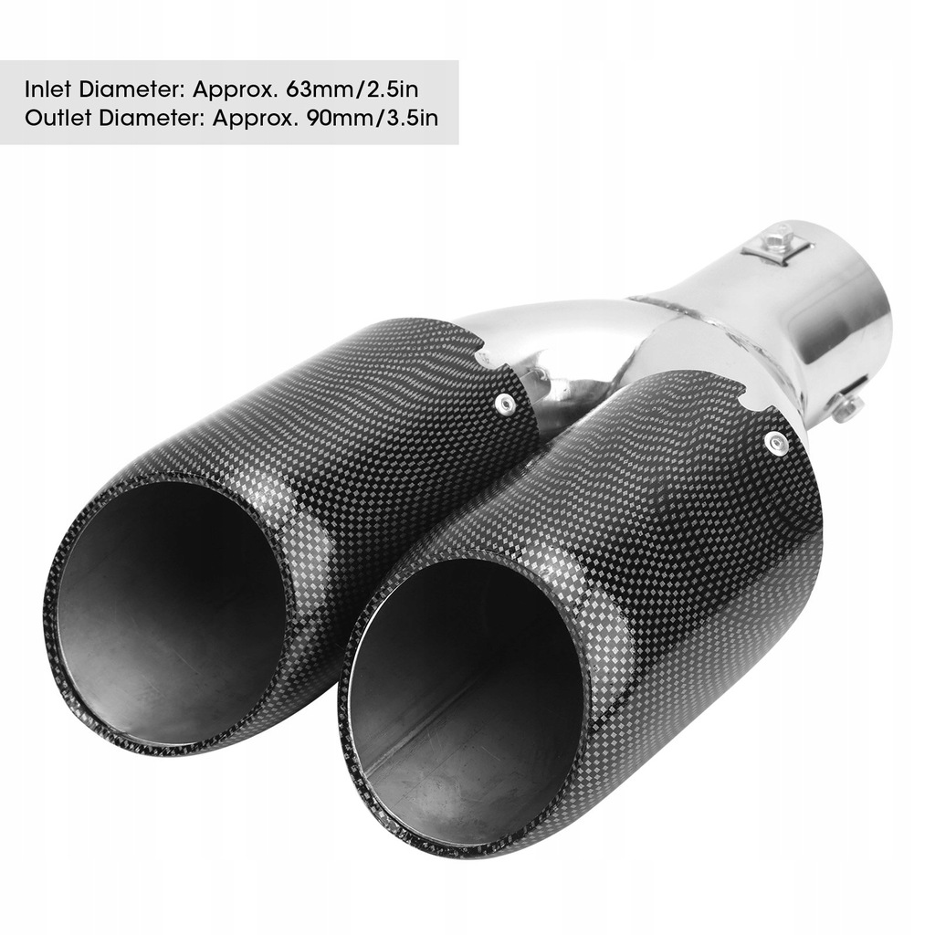 фото №13, Наконечник выхлопная с двойной труба с волокна