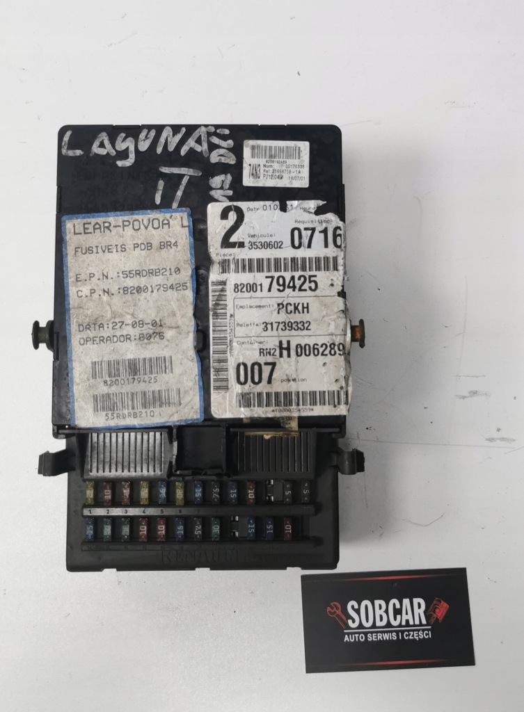 Купити Коробка запобіжників модуль bsi оригінальний номер 21653294-8 renault laguna 2 1.9 dci