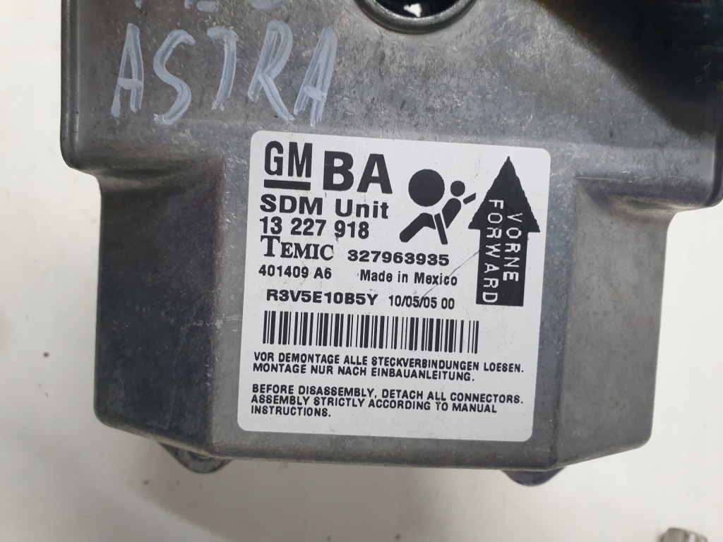 фото №4, Модуль датчик подушка безпеки opel astra h 13227918