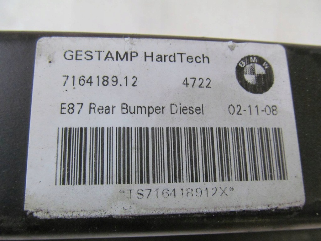 фото №8, Bmw 1 e81 e87 04-11 балка усилитель бампера задняя заднего c412