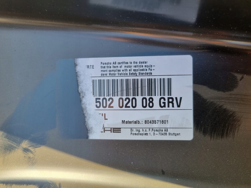 фото №8, Четверть обшивка правый задняя porsche 991 911 11-17