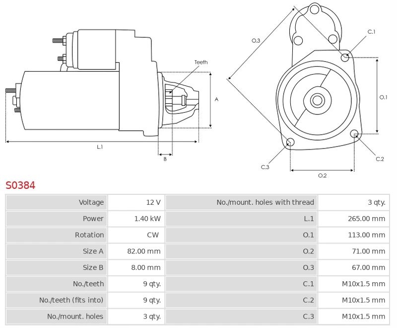 Стартер chrysler dodge as-pl s0384 в Україні