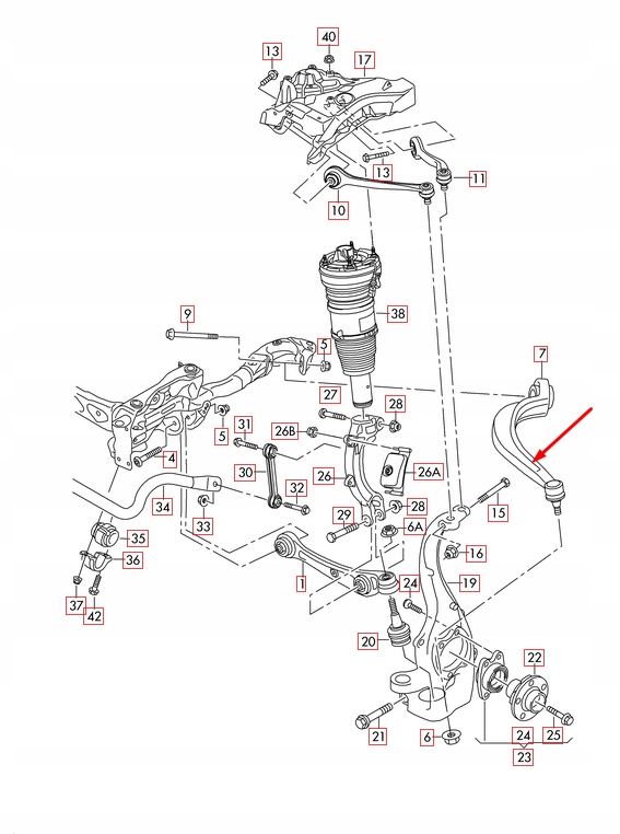 фото №2, Audi s8 d4 передняя часть left lower управление arm 4h0407693g 4.0 бензин