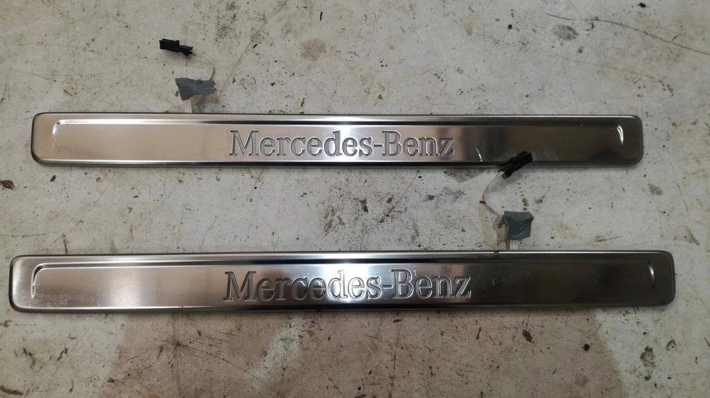 фото №4, Mercedes w223 накладки накладки порогові led