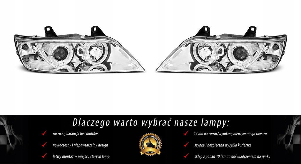 фото №2, Лампы фары do bmw z3 1996-2002 кольца хром